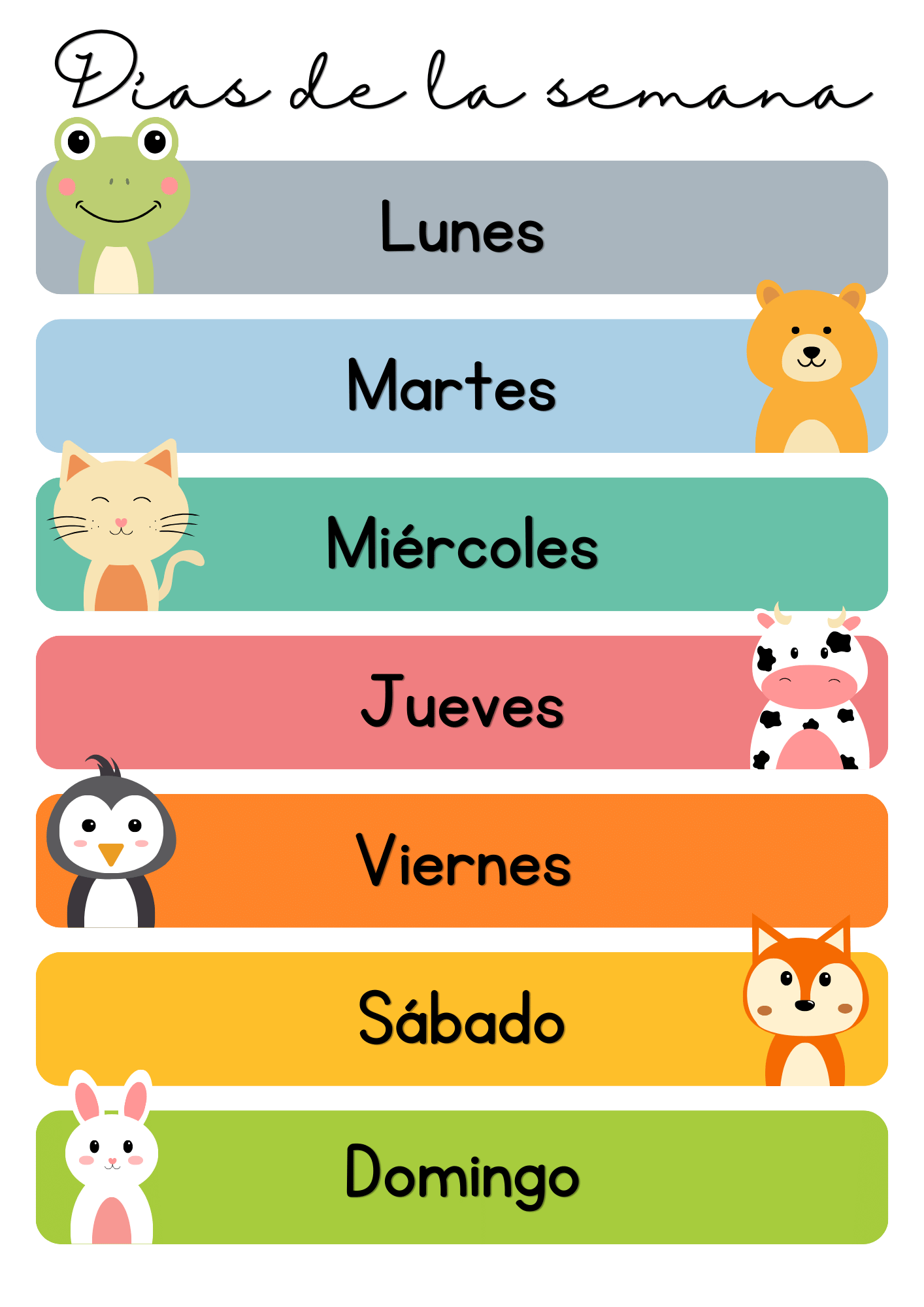 días de la semana en español