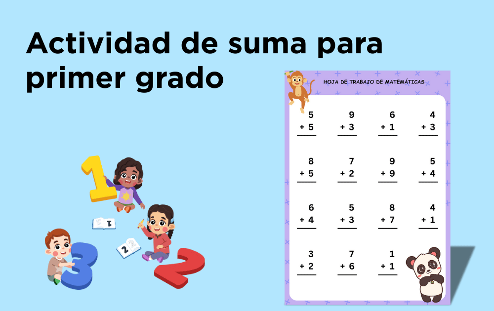 Actividad de suma para primer grado 1