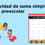 Actividad de suma simple para preescolar