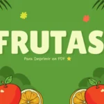 Frutas para imprimir en PDF con ilustraciones para niños