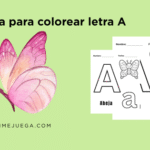 Hoja para colorear letra A