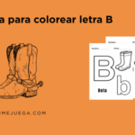 Hoja para colorear letra B