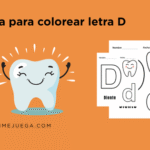 Hoja para colorear letra D