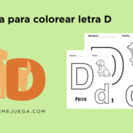 Hoja para colorear letra D