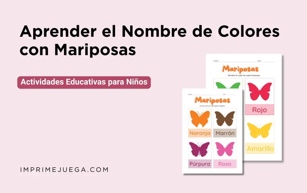 Nombre de Colores con Mariposas