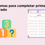 Sumas para completar primer grado