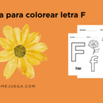 Hoja para colorear letra F: imprimible gratis para aprender jugando