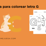 Hoja para colorear letra G