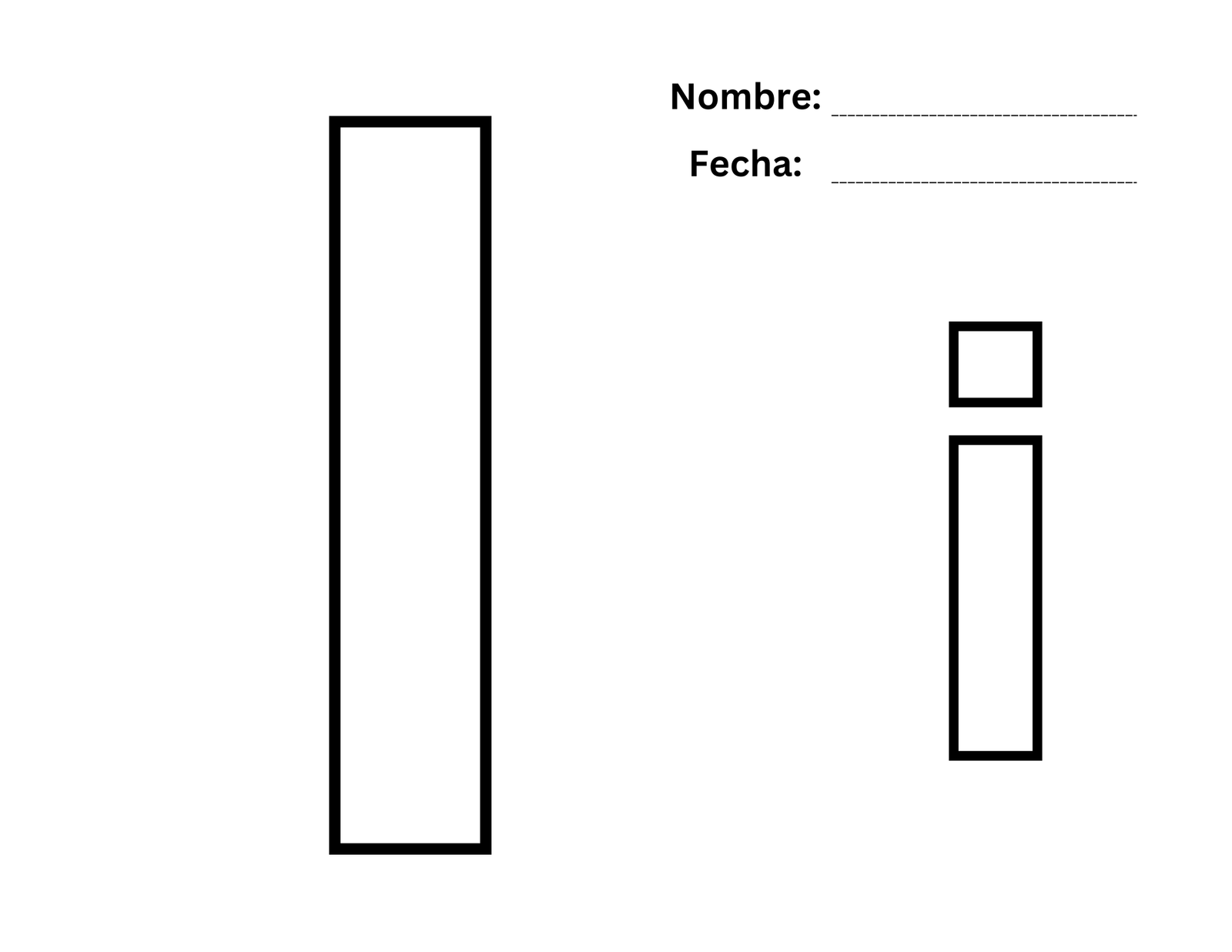 Miniatura de la hoja para colorear letra I