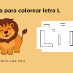Hoja para colorear letra L