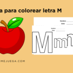 Hoja para colorear letra M