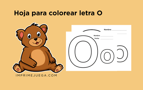 Hoja para colorear O