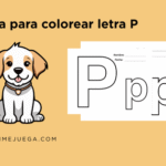 Hoja para colorear letra P