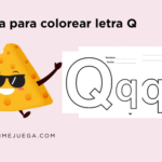 Hoja para colorear Q