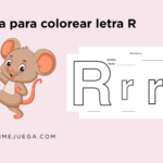 Hoja para colorear letra R