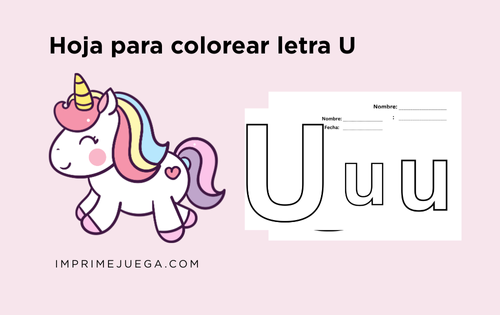 Hoja Para Colorear U