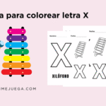 Hoja para colorear X