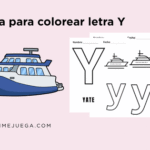 Hoja para colorear letra Y
