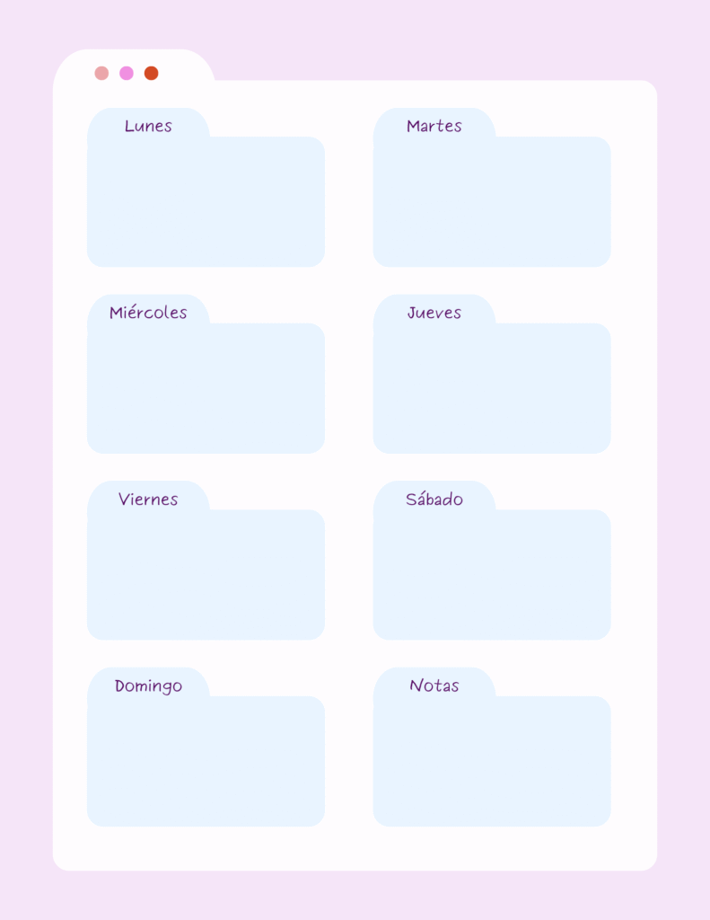 horario de clases diseño espacial para imprimir
