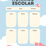 Horario de Clases Gratis en PDF | 9 Plantillas para Imprimir